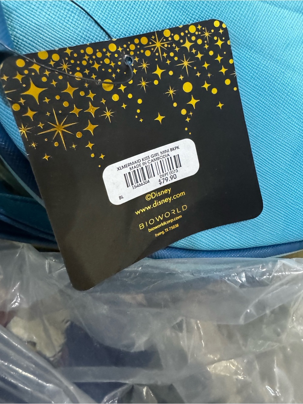 NWT Bioworld Disney The Little Mermaid light up mini backpack(missing strap) - Picture 9 of 9